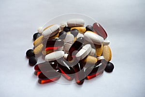 Dietary supplements in variety of forms, sizes and colors