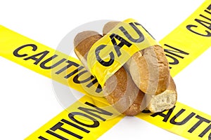 Dietary warning or gluten/wheat allergy warning photo