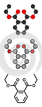 Diethyl phthalate (DEP) plasticizer molecule photo