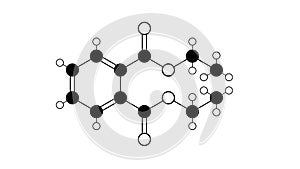 diethyl phthalate molecule, structural chemical formula, ball-and-stick model, isolated image phthalate ester photo