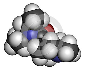 Diethylcarbamazine anthelmintic drug molecule photo