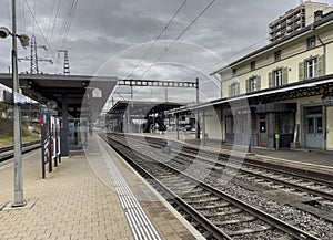 Dietikon mixed (regional and international) train station near Bern.