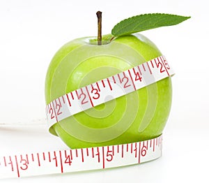 Dieting concept Green apple