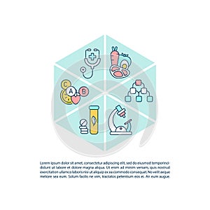Dietology guidelines concept icon with text photo