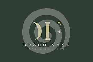 DIF abstract letter logo design