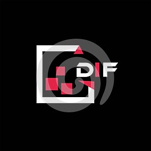 DIF creative minimalist letter logo. DIF unique vector initials alphabet letter logo design