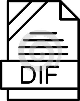 DIF Outline Vector Icon