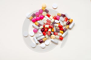 Diferent Tablets pills capsule photo