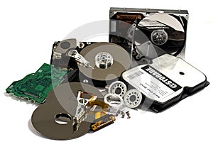 Diffenrent parts of hard drive