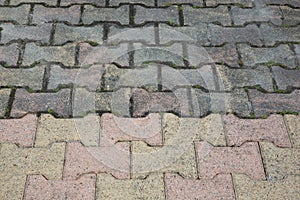 Difference between clean driveway autoblocking slabs and dirty after a high pressure jet