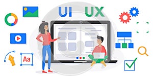 Difference between UX UI Banner user experience design UX User Interface Design UI