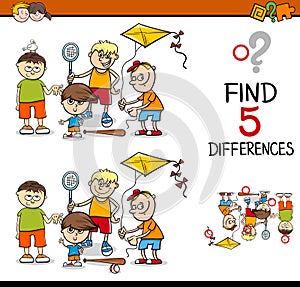 Differences activity for kids