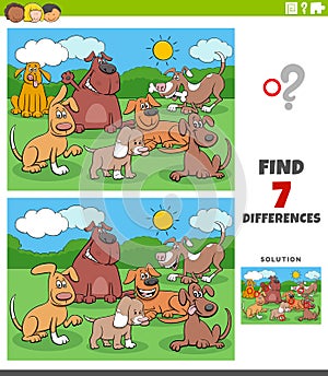 Differences educational task with dogs group