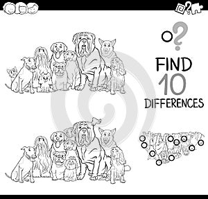 Differences game coloring page