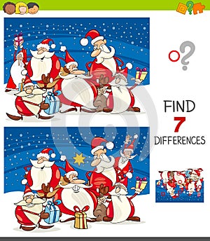 Differences game with Santa Claus