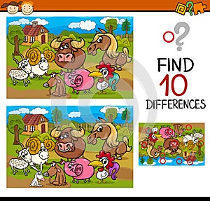 Differences task with animals