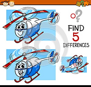 Differences task cartoon illustration