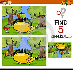 Differences task for children