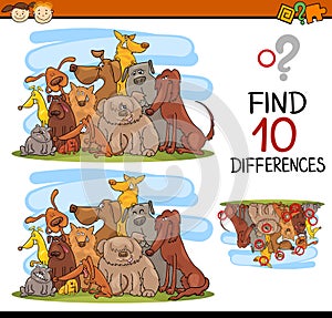 Differences task for kids