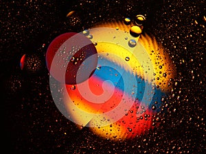 Different abstract bubbles colored spheres rare spectacular fluids