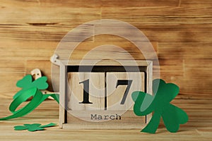 Different accessories for St.Patrick`s Day, close up