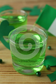 Different accessories for St.Patrick`s Day, close up