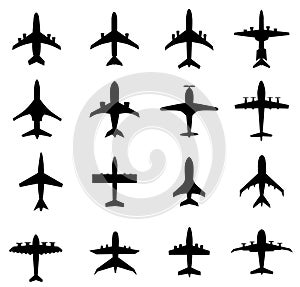 Different Airplane Silhouette-Vector