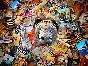 Different animals collage