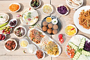 Different appetizer and anti pasti