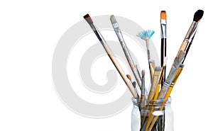 Different Artist brushes close-up view