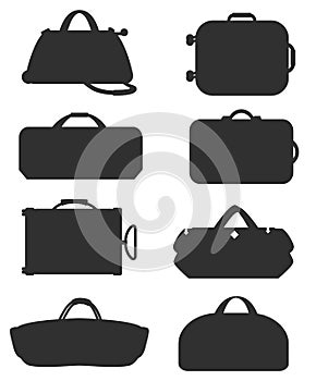 Different bags set Silhouettes