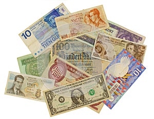 Different banknotes