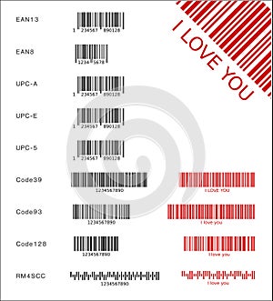 Different barcodes photo