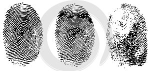 Different black fingerprints