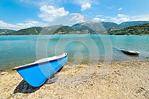 Different boat on Lake Turano photo