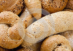 Different Breads and Rolls from Bakery