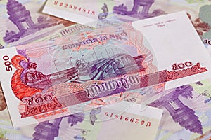 Different Cambodia Riels banknotes