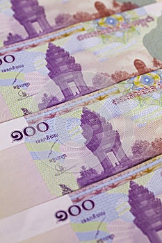 Different Cambodia Riels banknotes