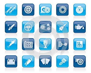 Different Car part and services icons