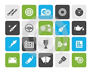 Different Car part and services icons
