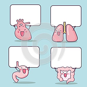 Different cartoon organs