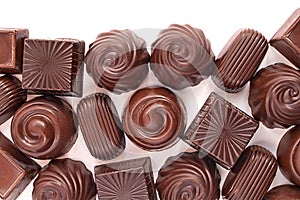 Different chocolate candies