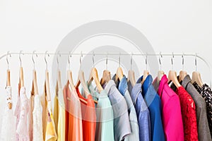 Different clothes on the rack