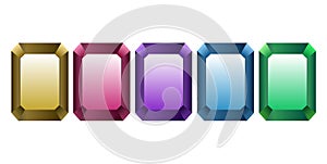 Different color crystals