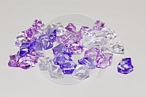 Different color plastic diamonds