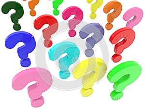 Different color question marks