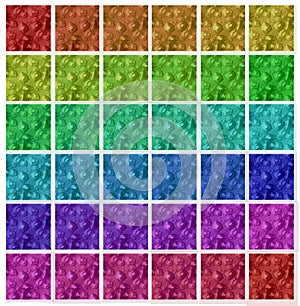 Different color seamless flowery backgrounds
