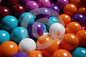 different colored balls moving together, implying conformity pressure