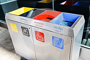 Different Colored Bins For paper