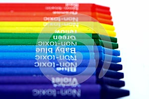 Different Colored Crayons or coloring materials